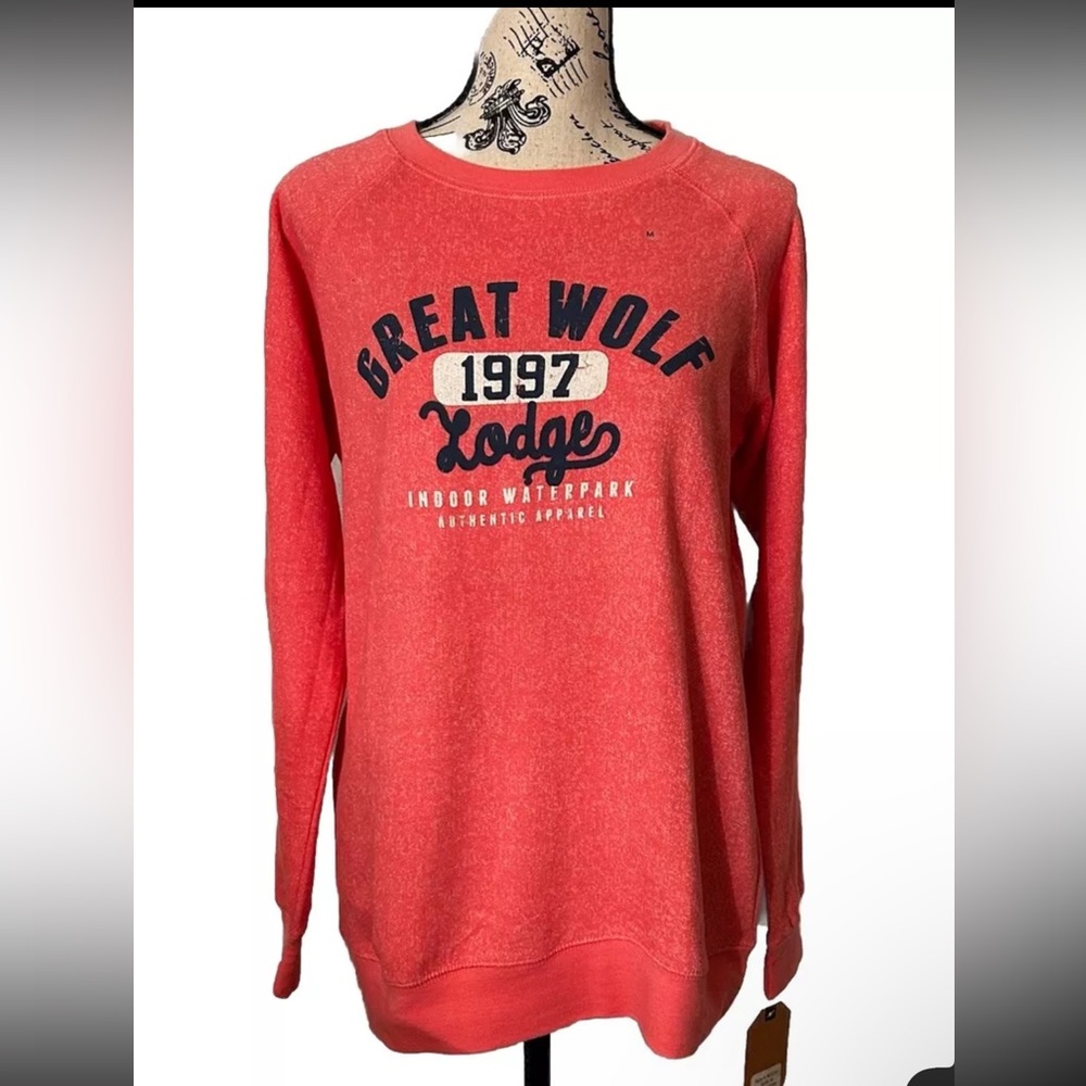 NWT MV Sport Great Wolf Pullover Sweater Cotton Candy Sedum
